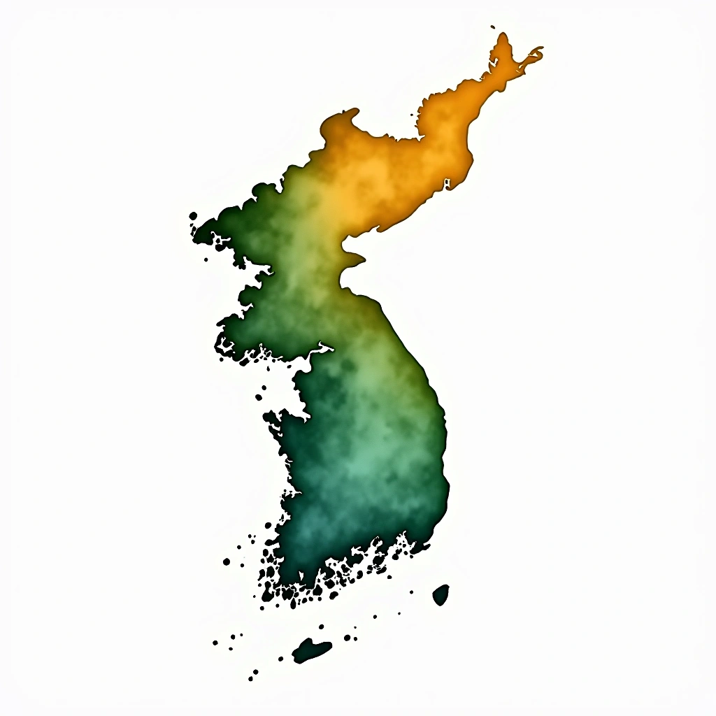 South Korea tea culture — watercolor illustration