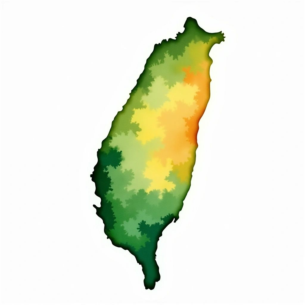 Taiwan tea culture — watercolor illustration