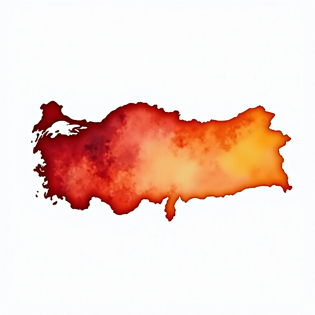 Turkey tea culture — watercolor illustration