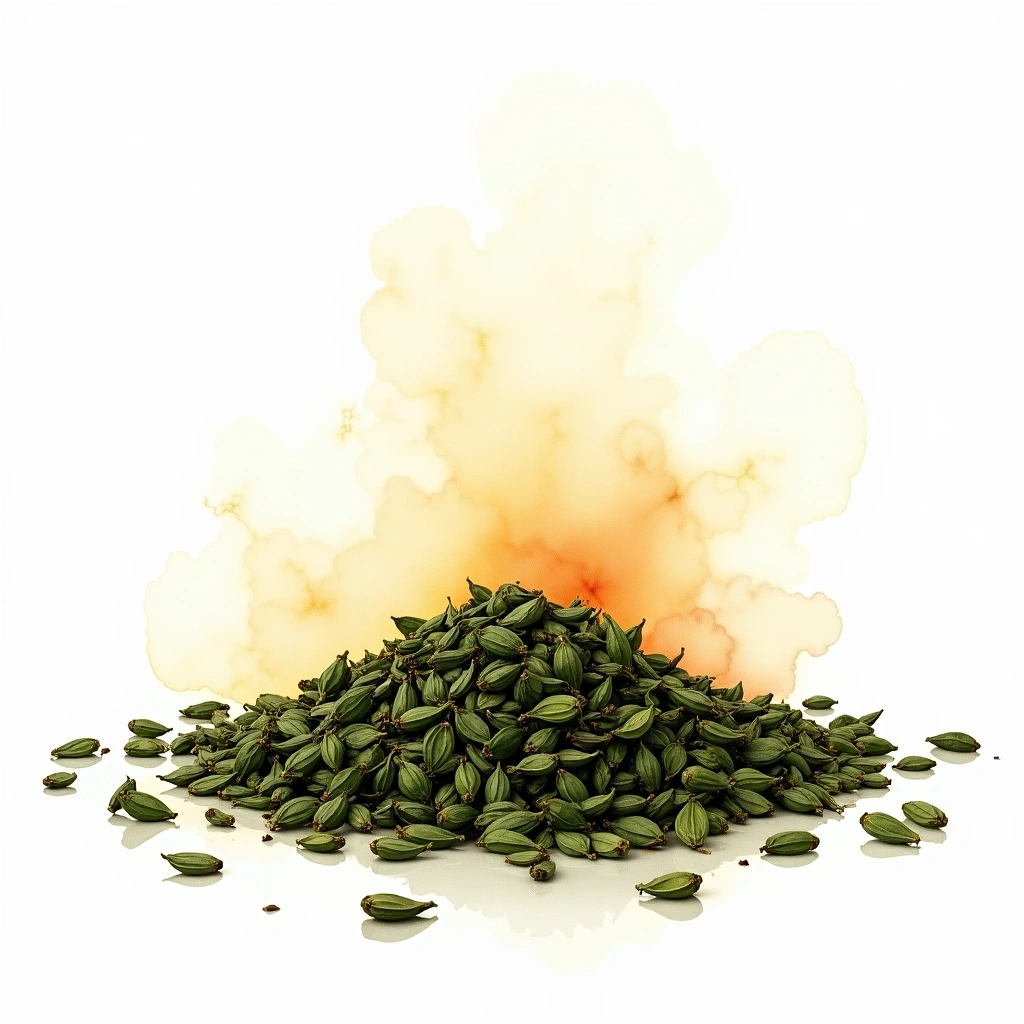 Oxidation tea processing — watercolor illustration