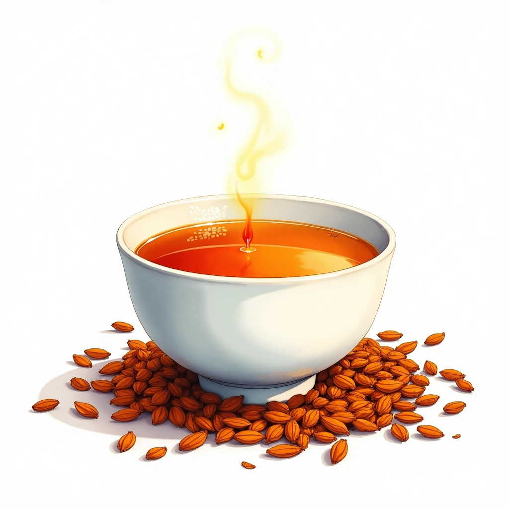 Oolong Tea tea — watercolor illustration