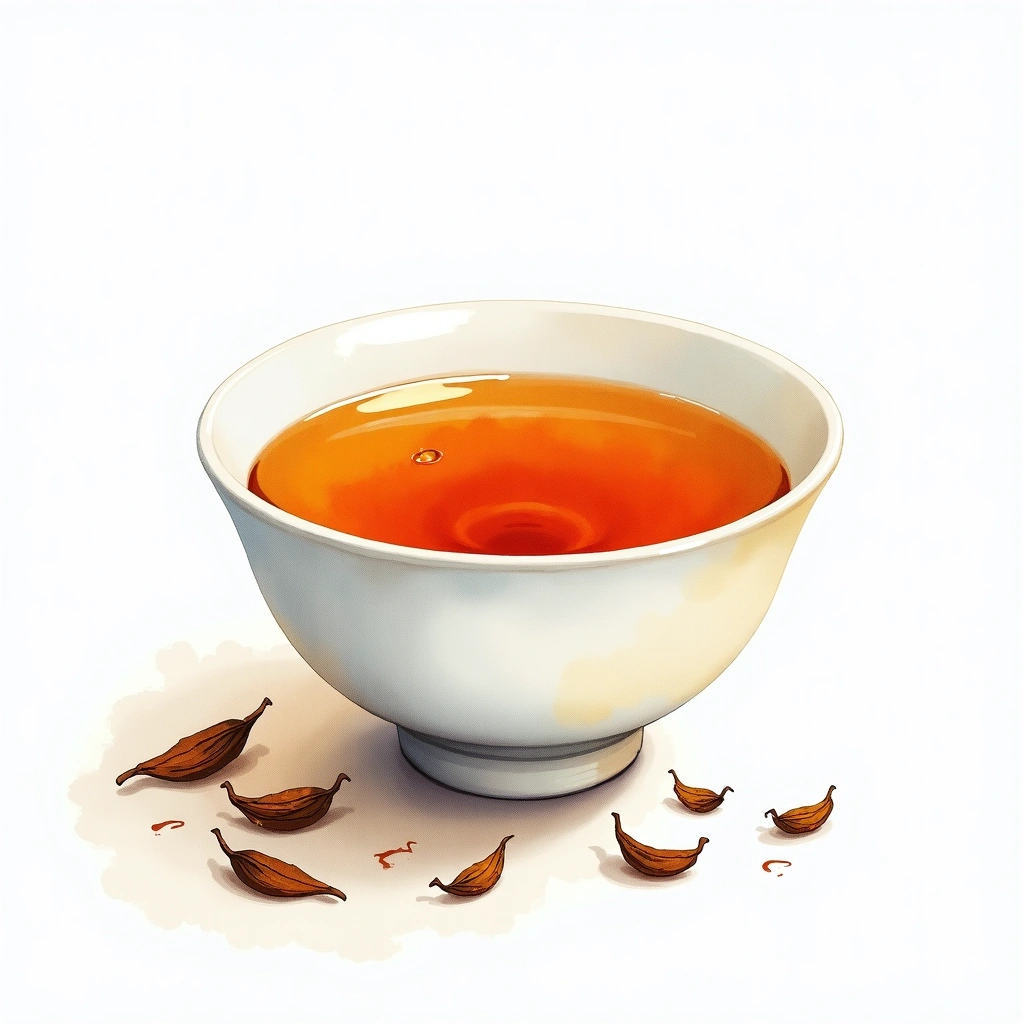 Dong Ding oolong tea tea — watercolor illustration