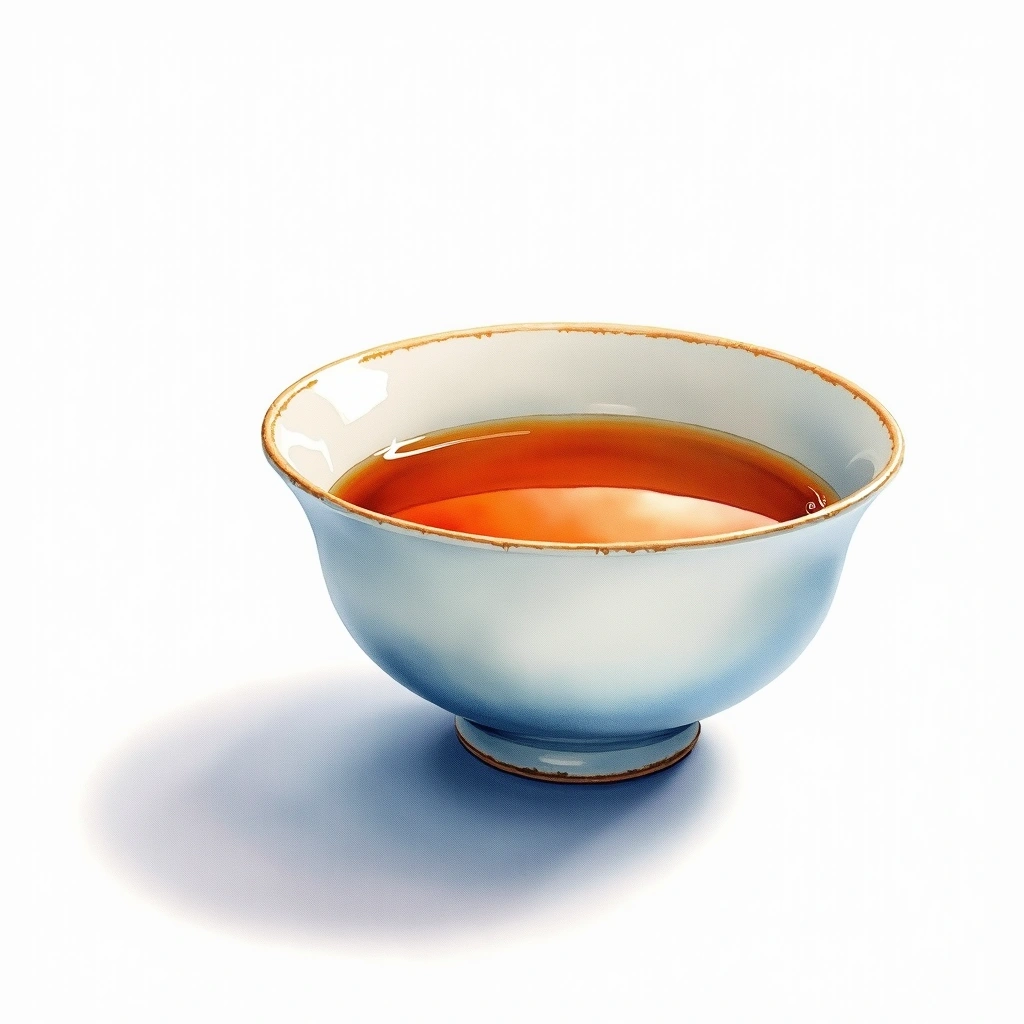 Gaiwan teaware — watercolor illustration