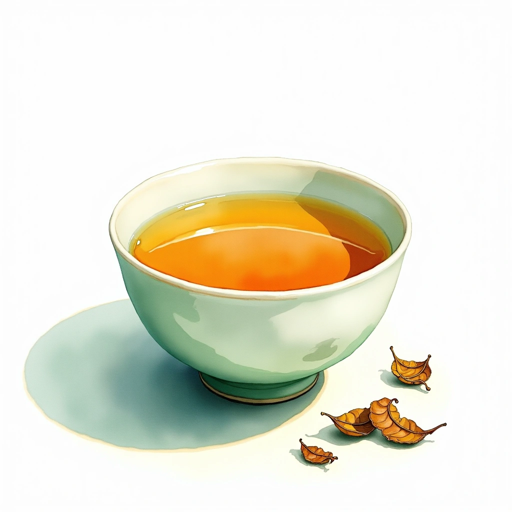Jin Xuan (Milk Oolong) oolong tea tea — watercolor illustration
