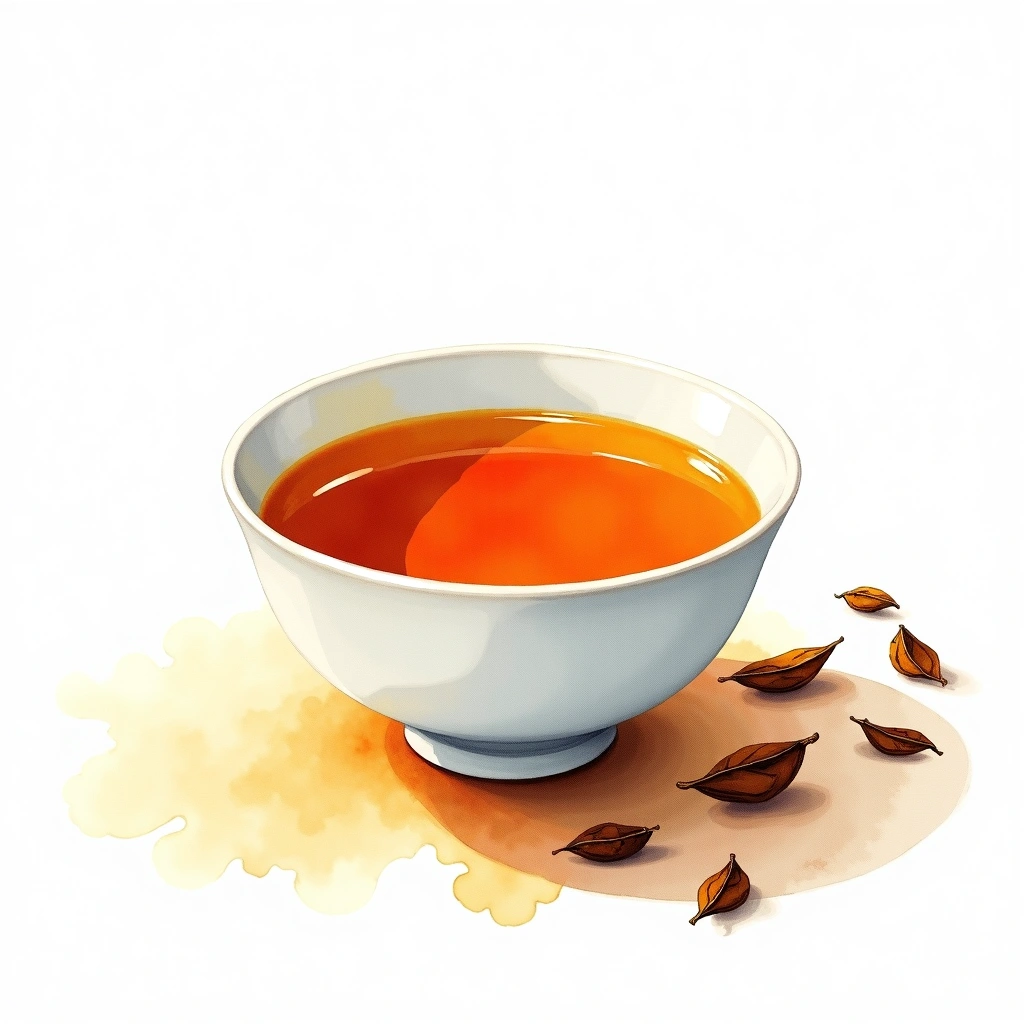 Li Shan oolong tea tea — watercolor illustration