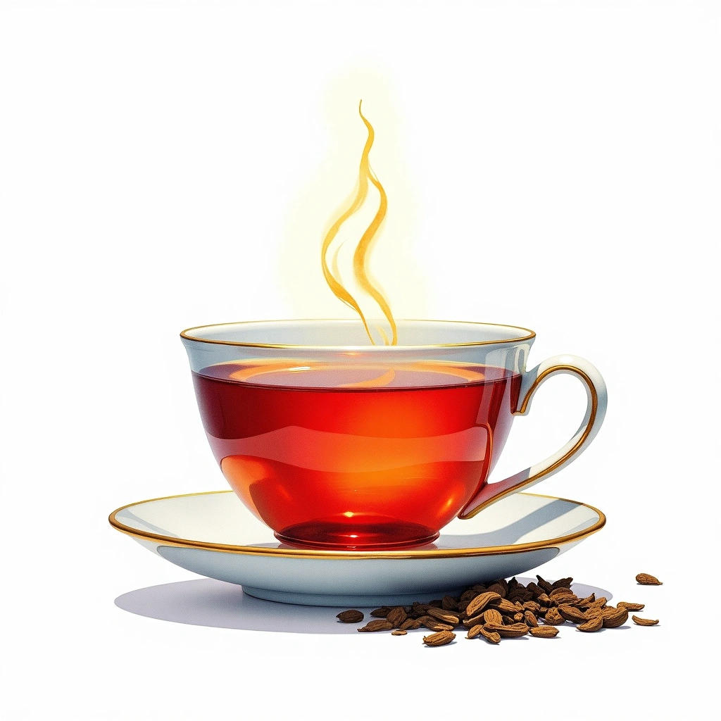 Nepali Orthodox black tea tea — watercolor illustration