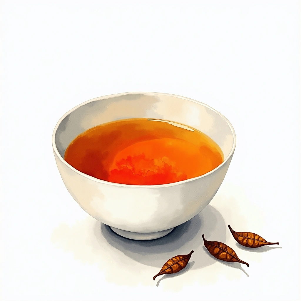 Shan Lin Xi oolong tea tea — watercolor illustration