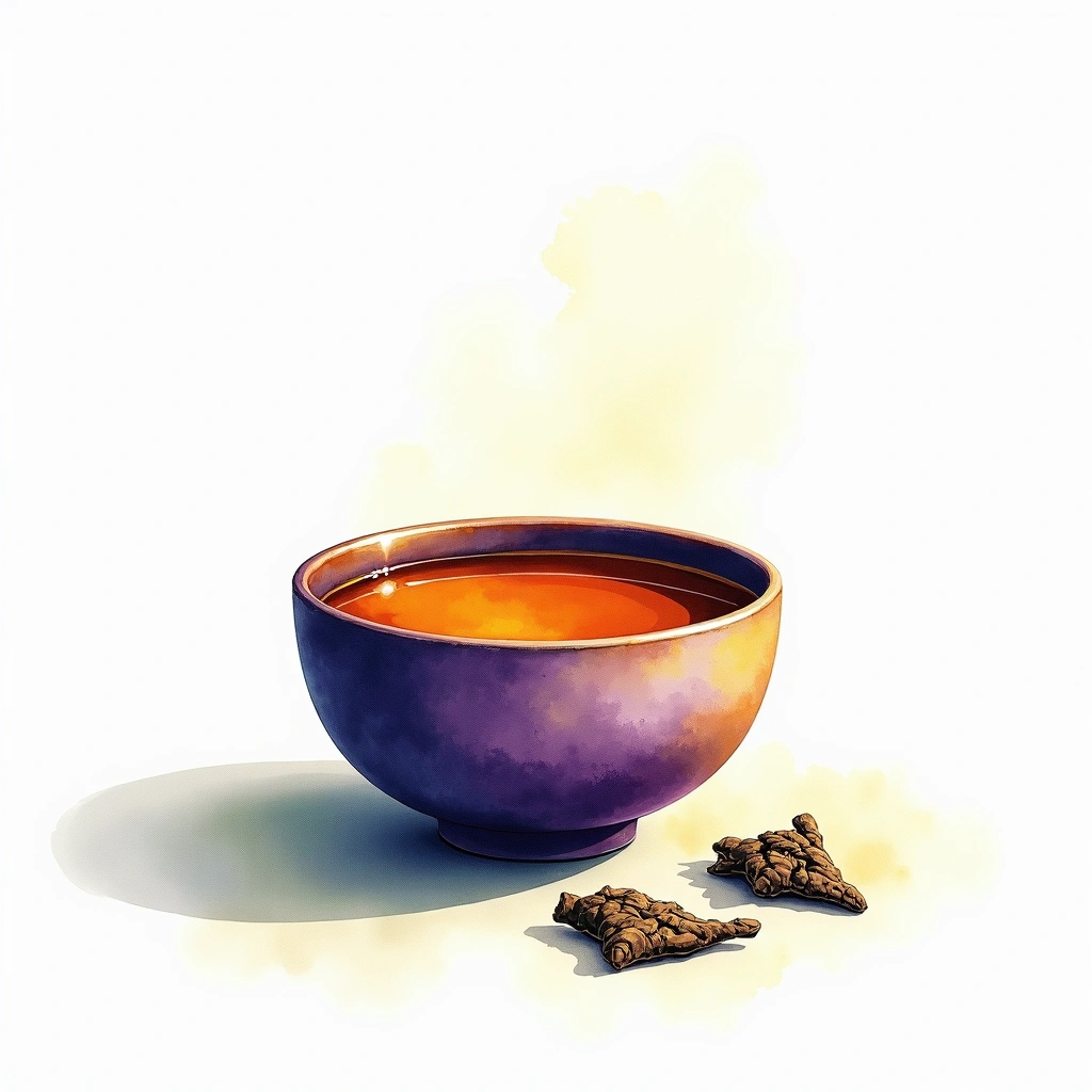 Pu-erh (Sheng / Raw) dark tea tea — watercolor illustration