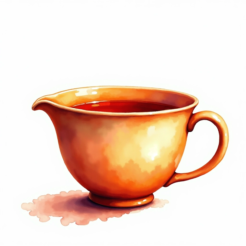 Tea Strainer teaware — watercolor illustration