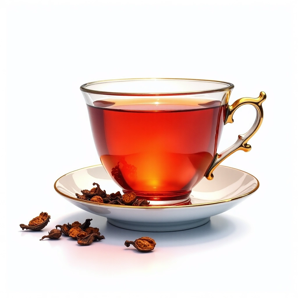 Zhengshan Xiaozhong black tea tea — watercolor illustration